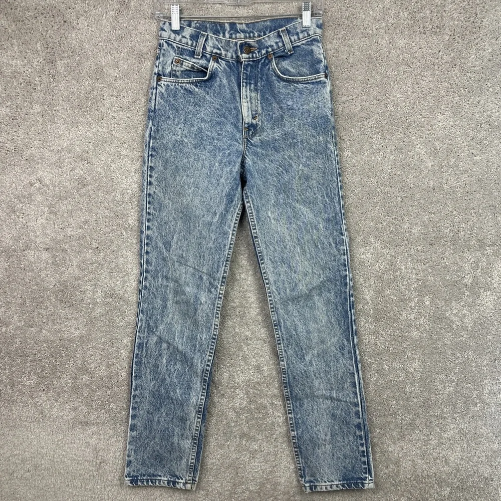 Vintage‎ Levi Jeans Student 28x32 Orange Tab Acid Wash Made In USA
